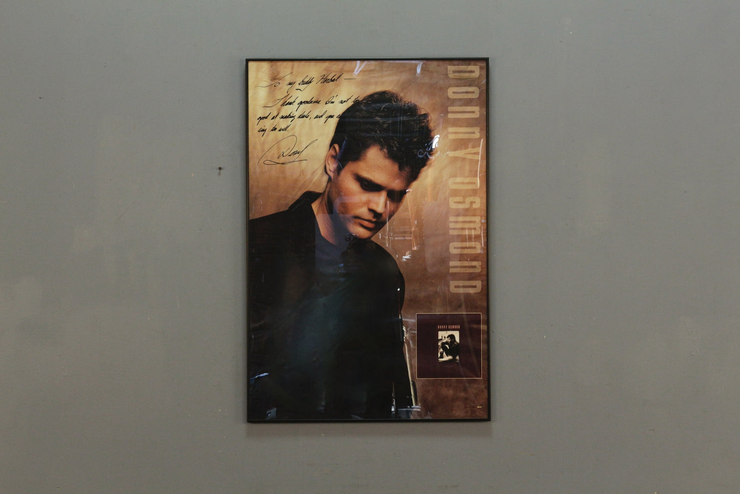Autographed 1980s Donny Osmond Poster