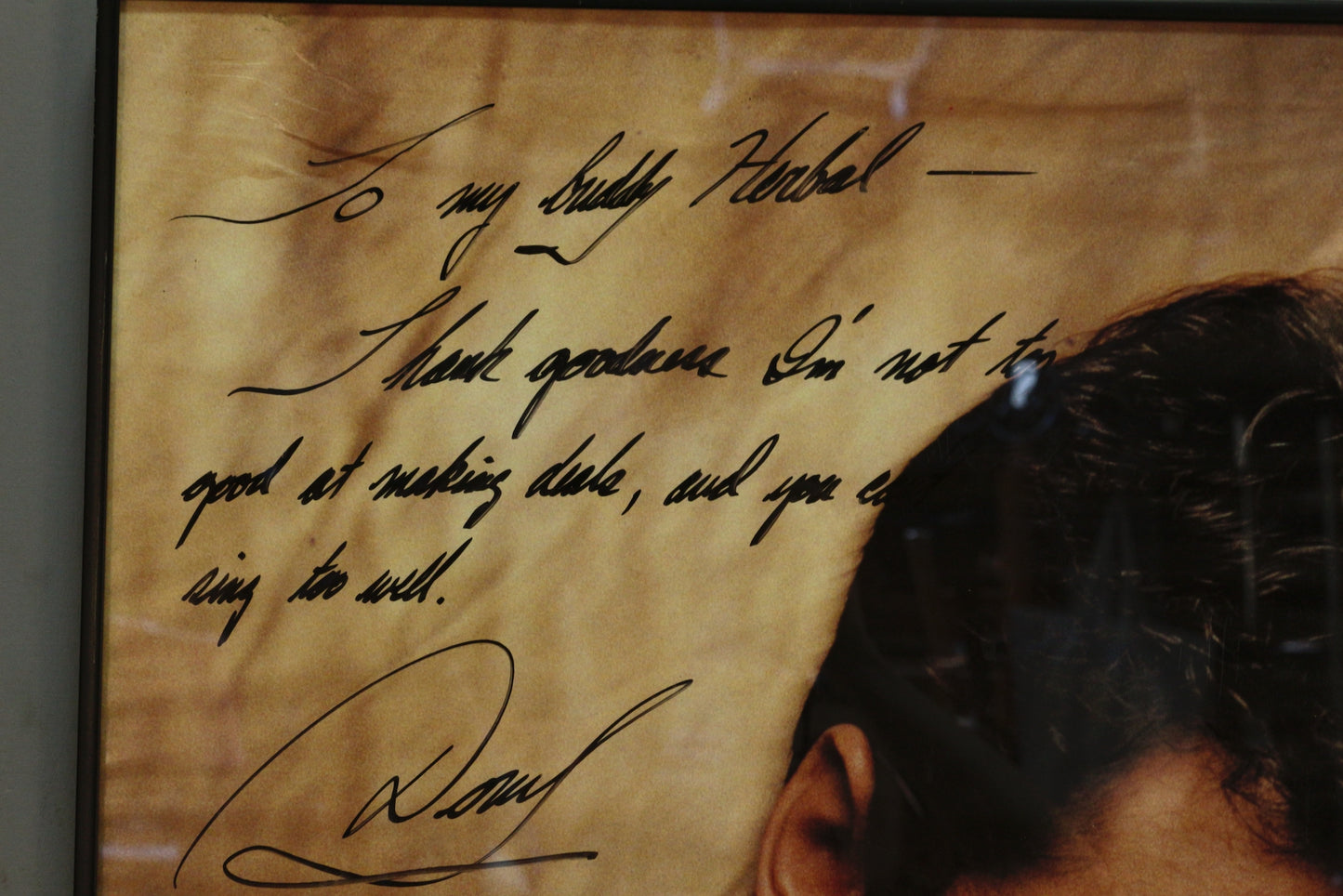 Autographed 1980s Donny Osmond Poster