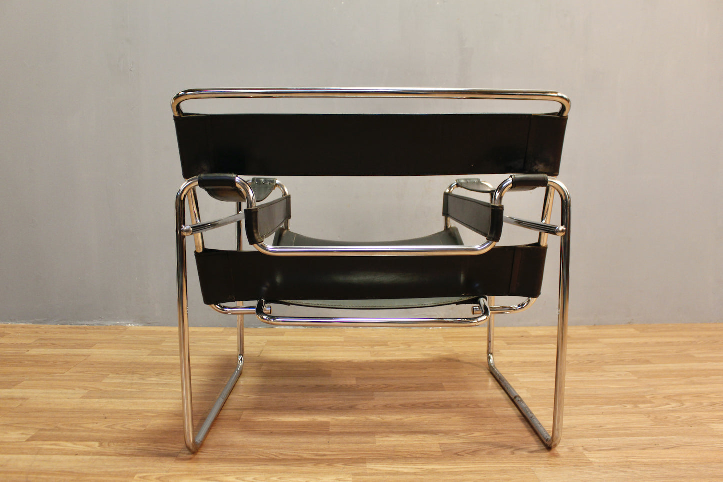 Wassily-Style Leather & Chrome Chair
