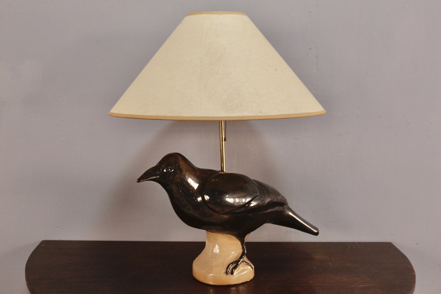Ceramic Crow Table Lamp