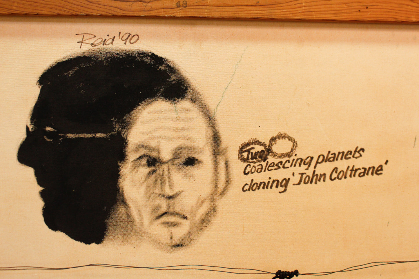 "Cloning John Coltrane" 1990 Mixed Media Art