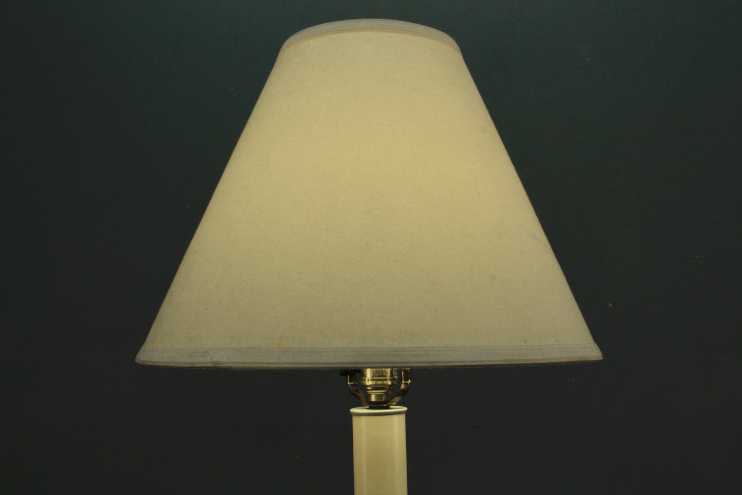 Cream Faux Bamboo Lacquer Floor Lamp