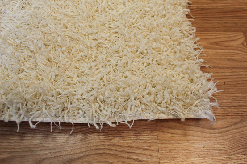 Extra Large Off-White Shag Area Rug - ONLINE ONLY
