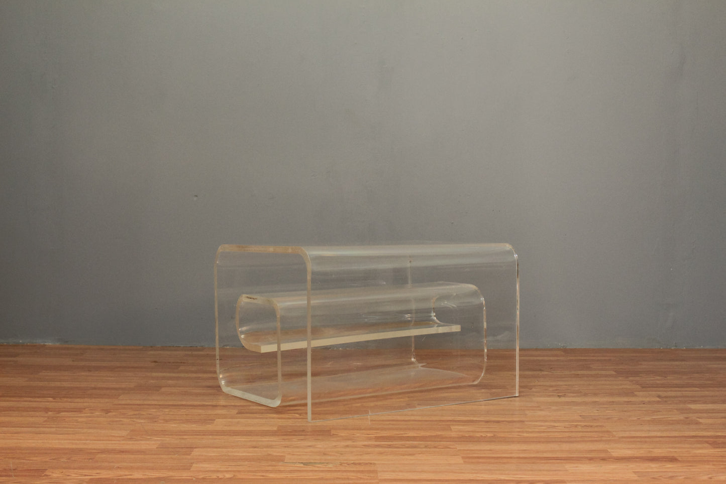 Lucite Spiral Coffee Table