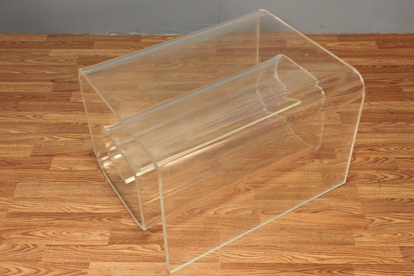 Lucite Spiral Coffee Table