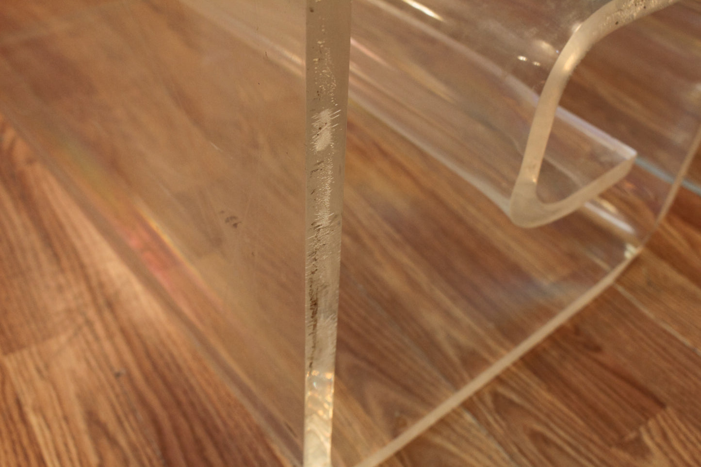 Lucite Spiral Coffee Table