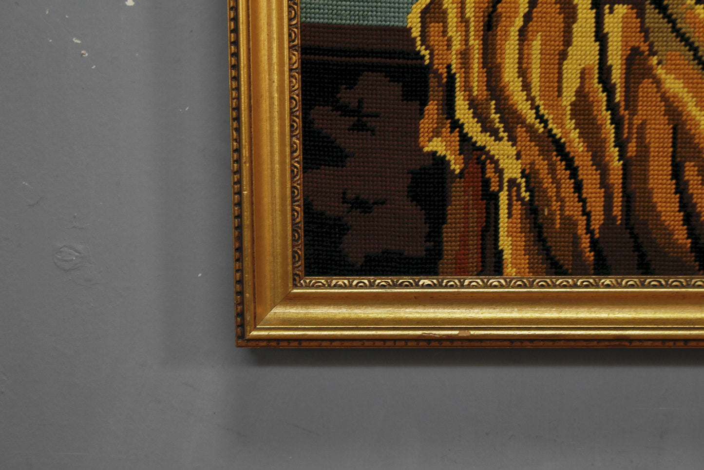 "Golden Girl" Needlepoint Art