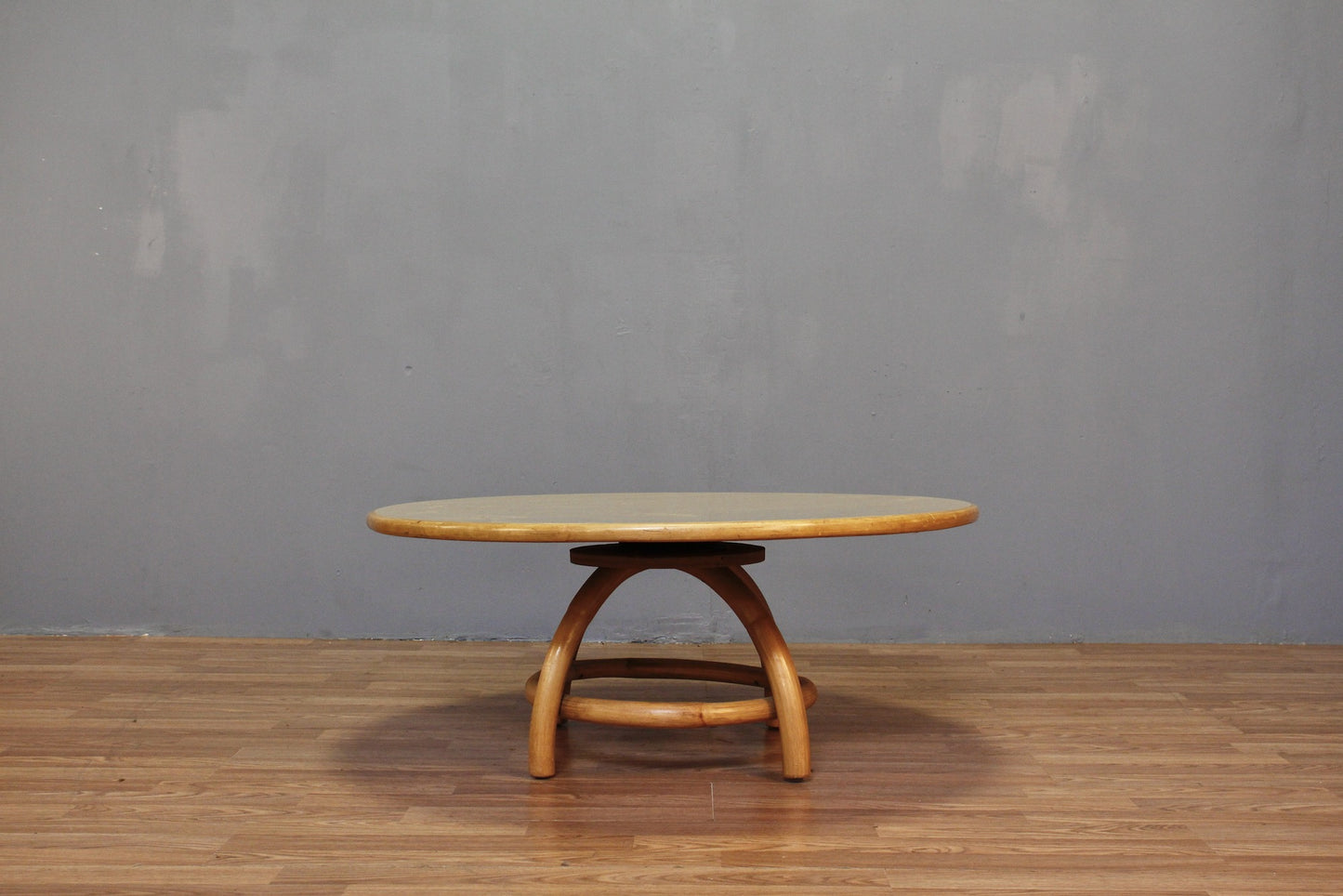 Blonde Bamboo Revolving-Top Coffee Table - ONLINE ONLY