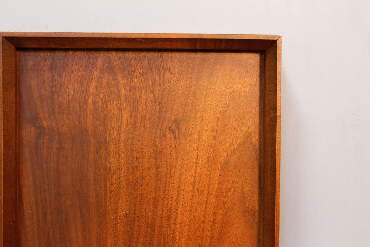 Tall Mid Century Brutalist Walnut King Headboard - ONLINE ONLY