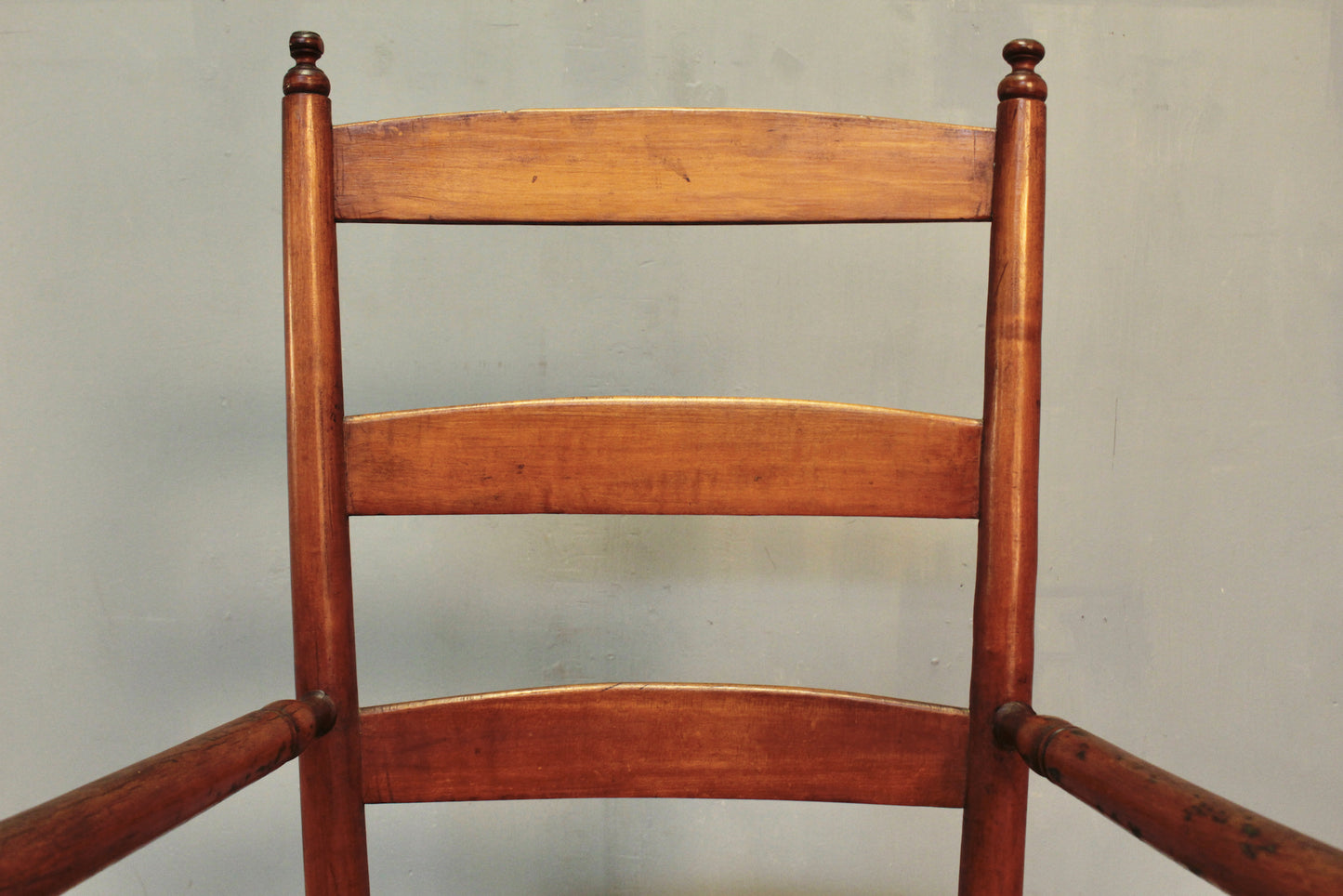 Farmhouse Maple Ladderback Rush-Seat Armchair