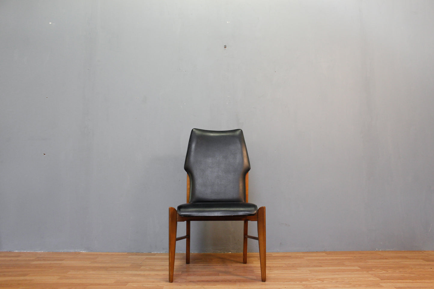 Lane Mid Century Walnut & Black Side Chair