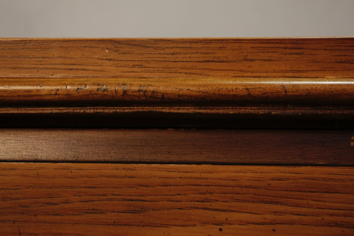 Oak & Woven 9-Drawer Credenza