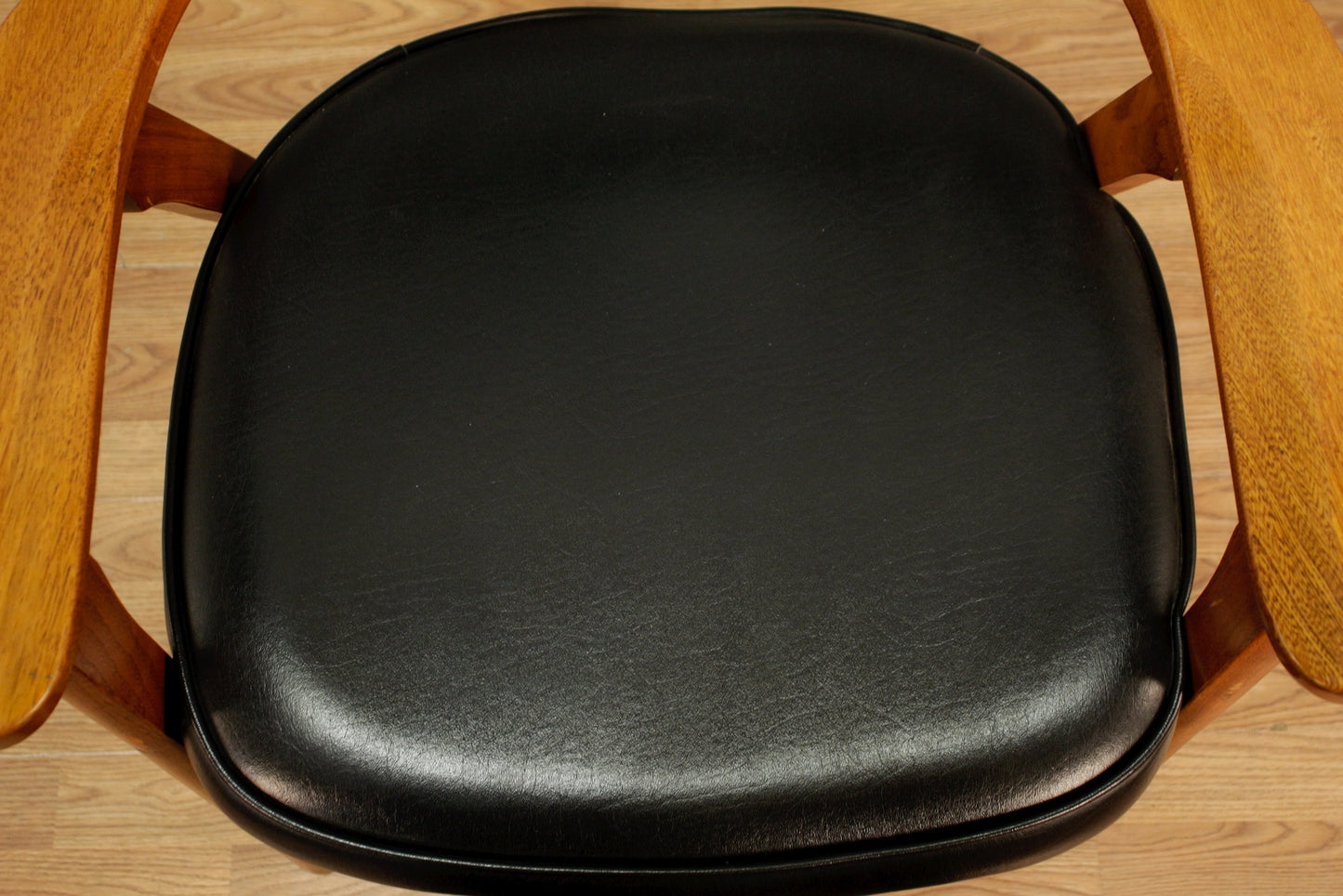 Mid Century Black Vinyl Armchair F