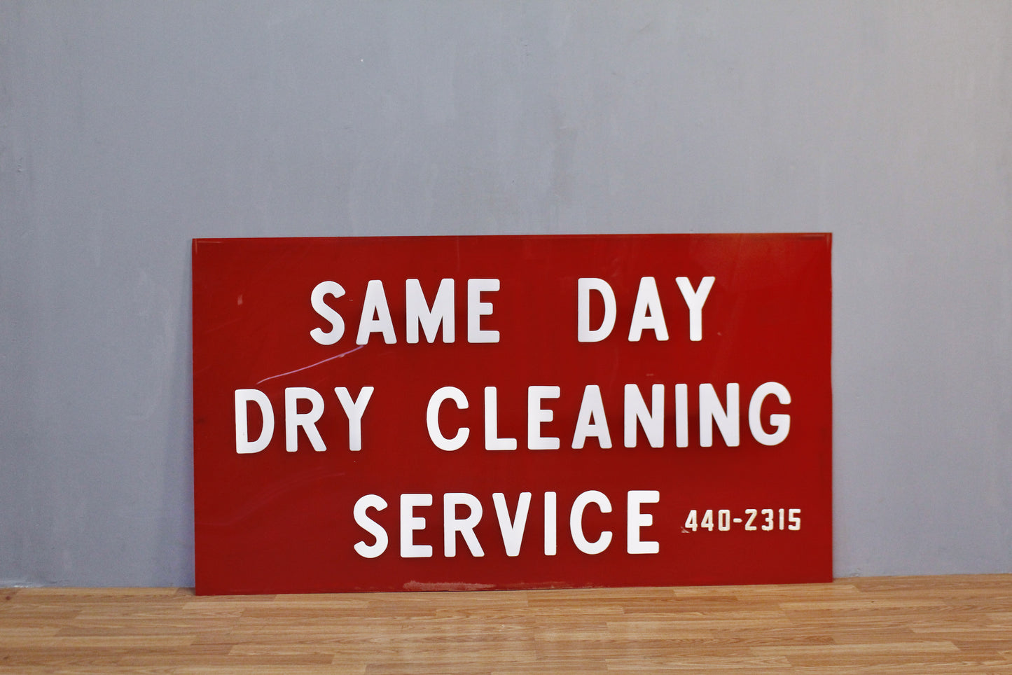 Large "Same Day Dry Cleaning" Sign