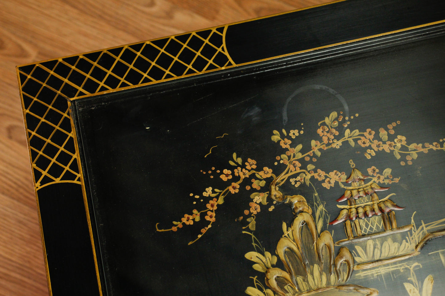 Chinoiserie Black Lacquer Coffee Table - ONLINE ONLY