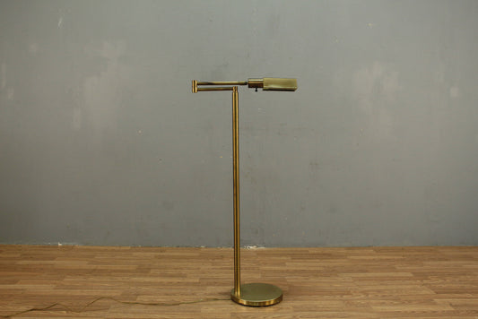 Brass Swing-Arm Reading Floor Lamp