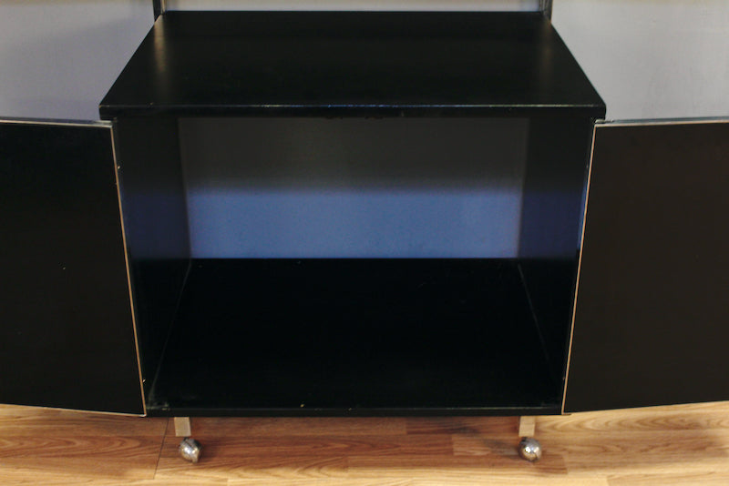 Black & Chrome Wall Unit - ONLINE ONLY