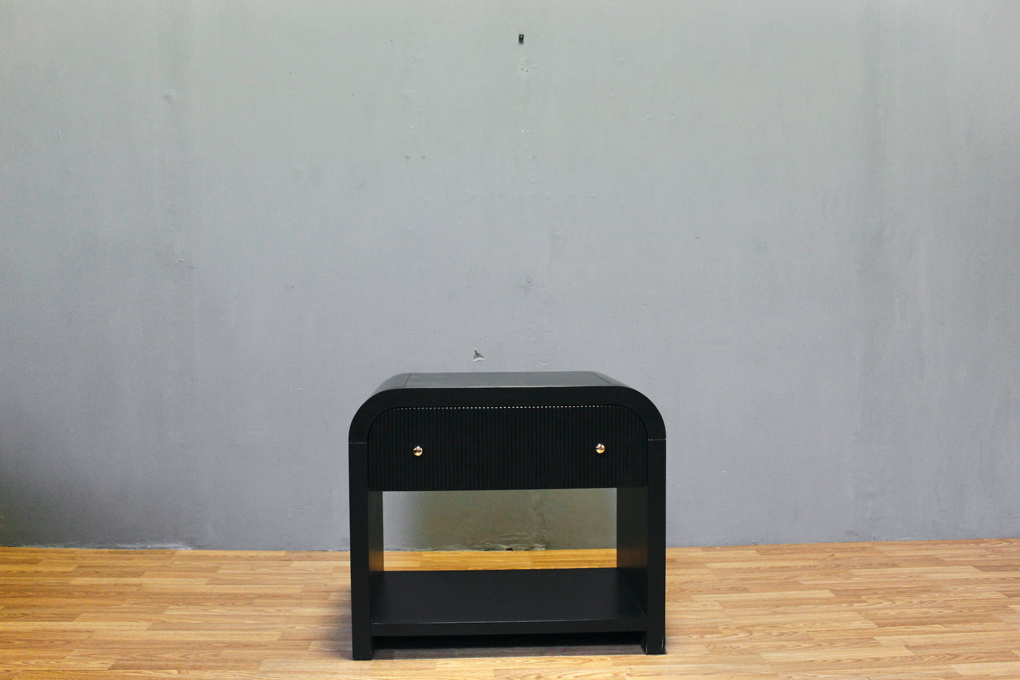 Modern Black Waterfall End Table