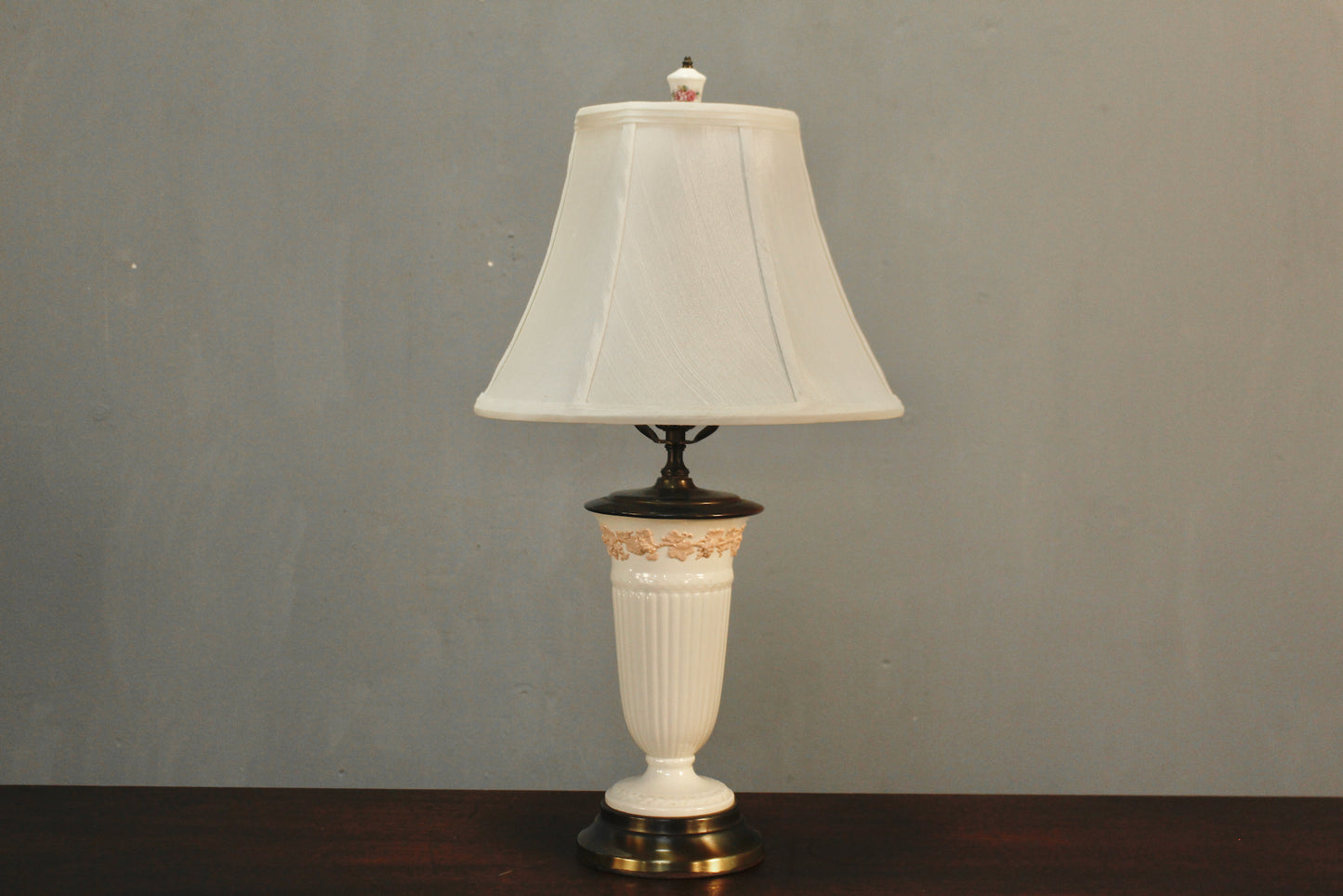 White & Pink Ceramic Table Lamp