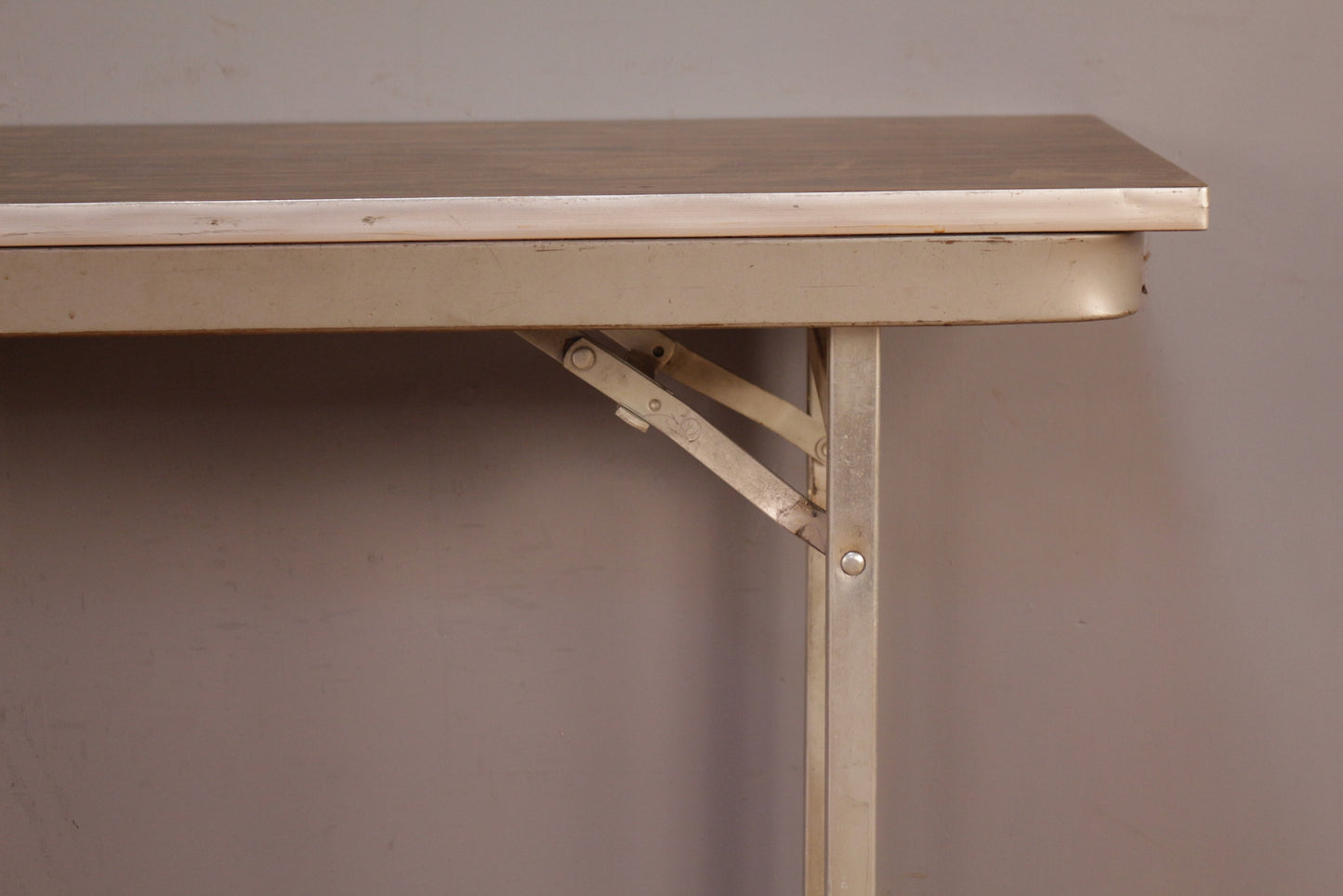 Long Industrial Aluminum & Laminate Folding Table - ONLINE ONLY