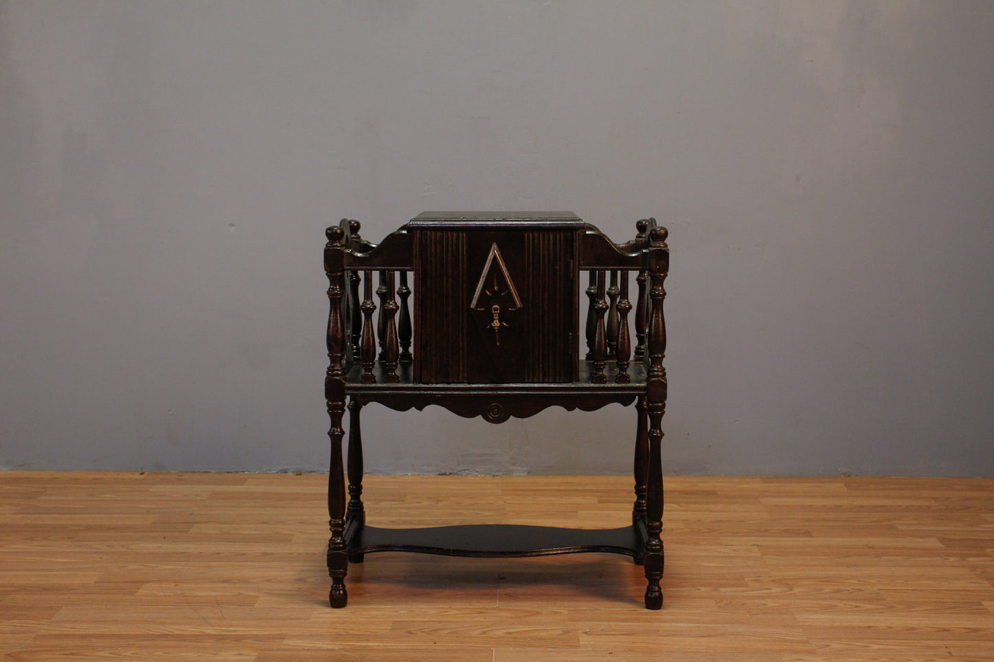 Antique Humidor Caddy End Table