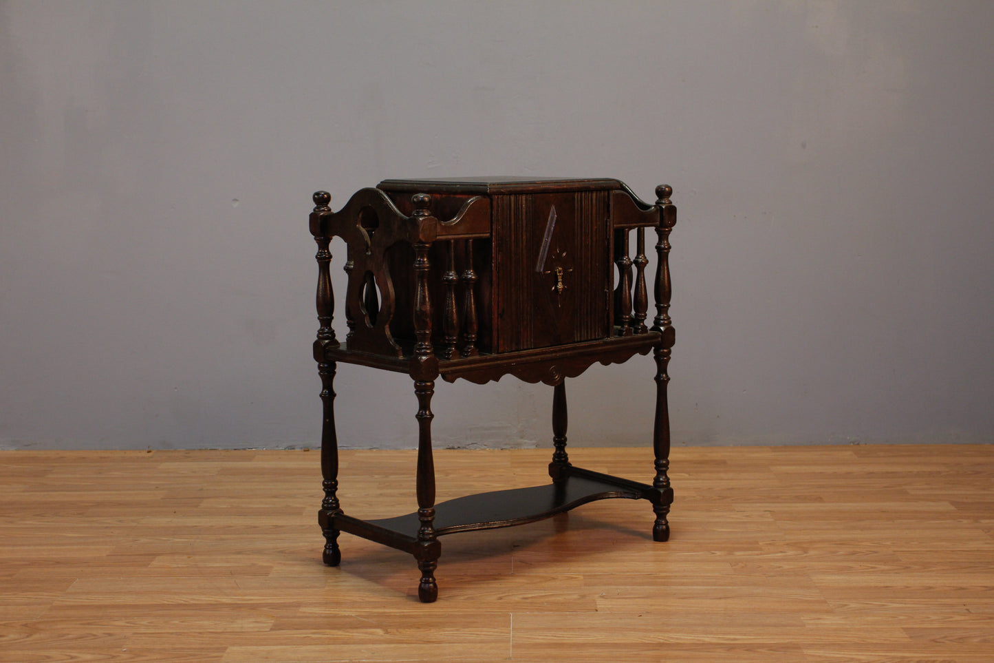 Antique Humidor Caddy End Table