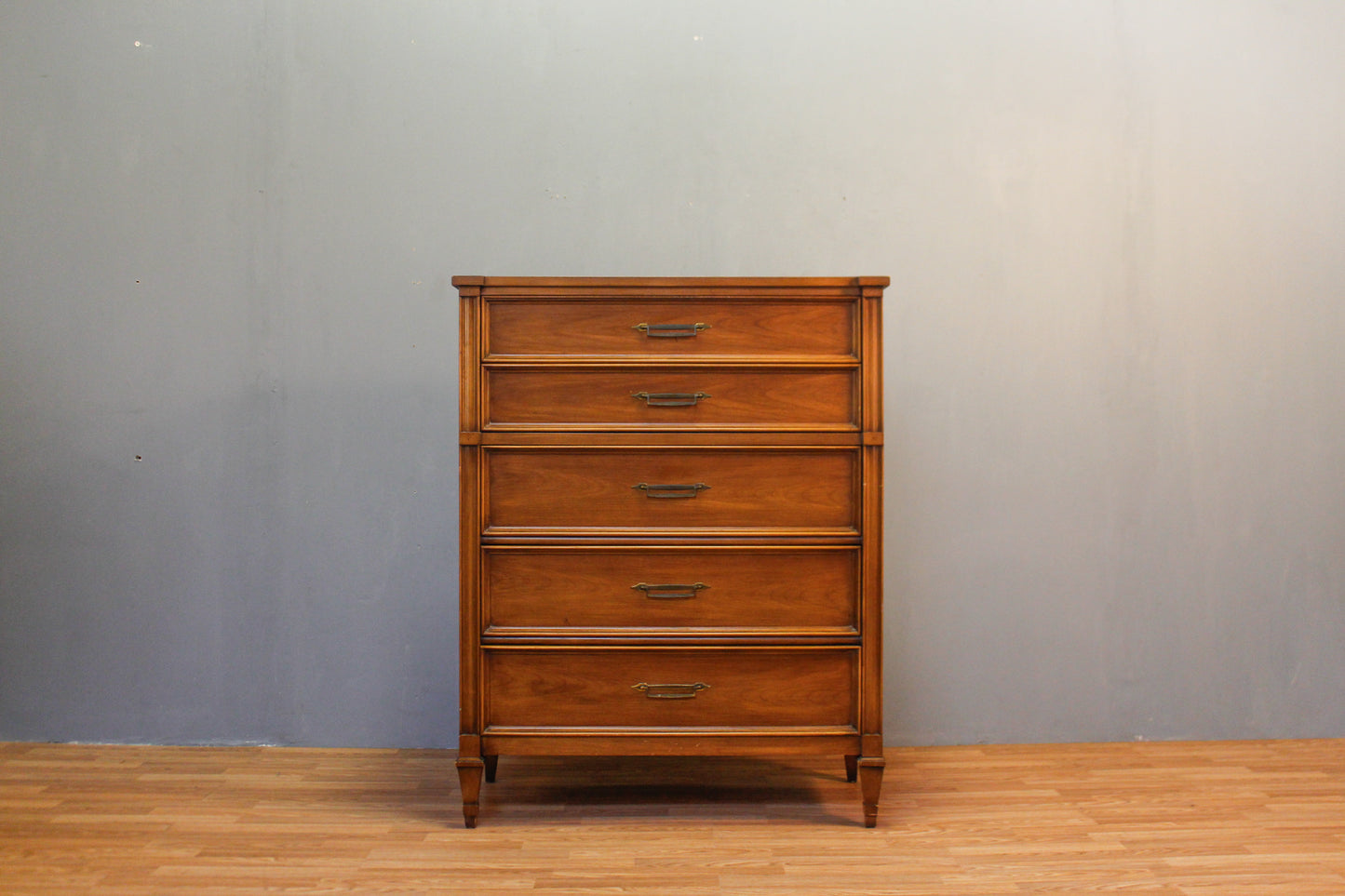 Neoclassical 5-Drawer Highboy Dresser
