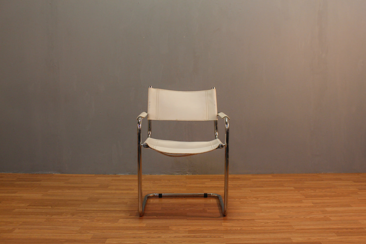 Mart Stam-Style White Cantilever Armchair