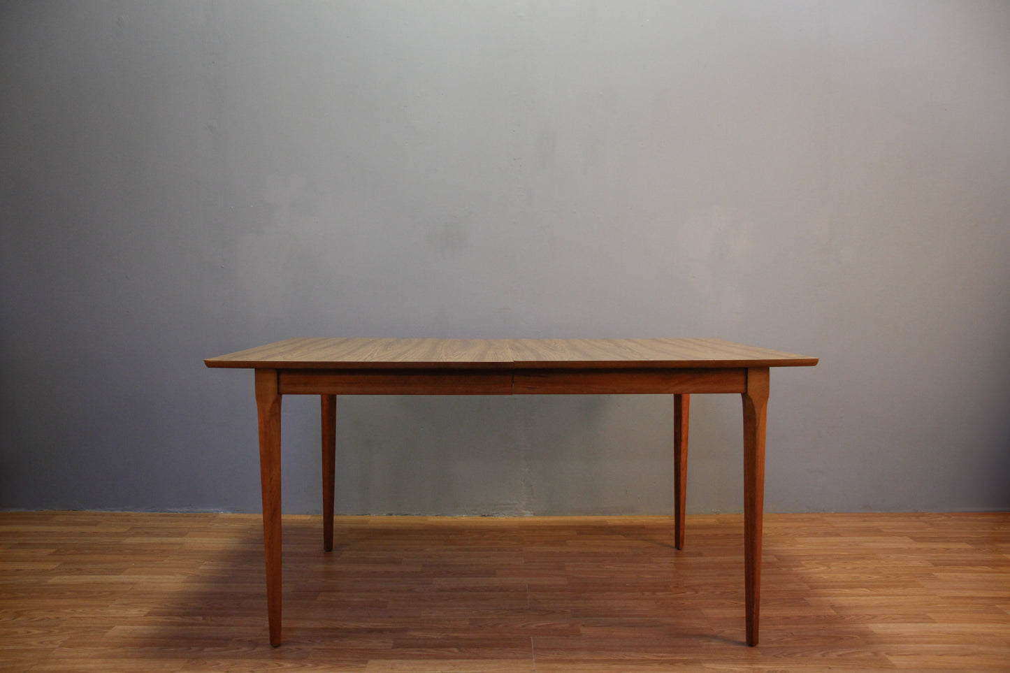 Walnut & Laminate Dining Table With 2 Leaves - ONLINE ONLY