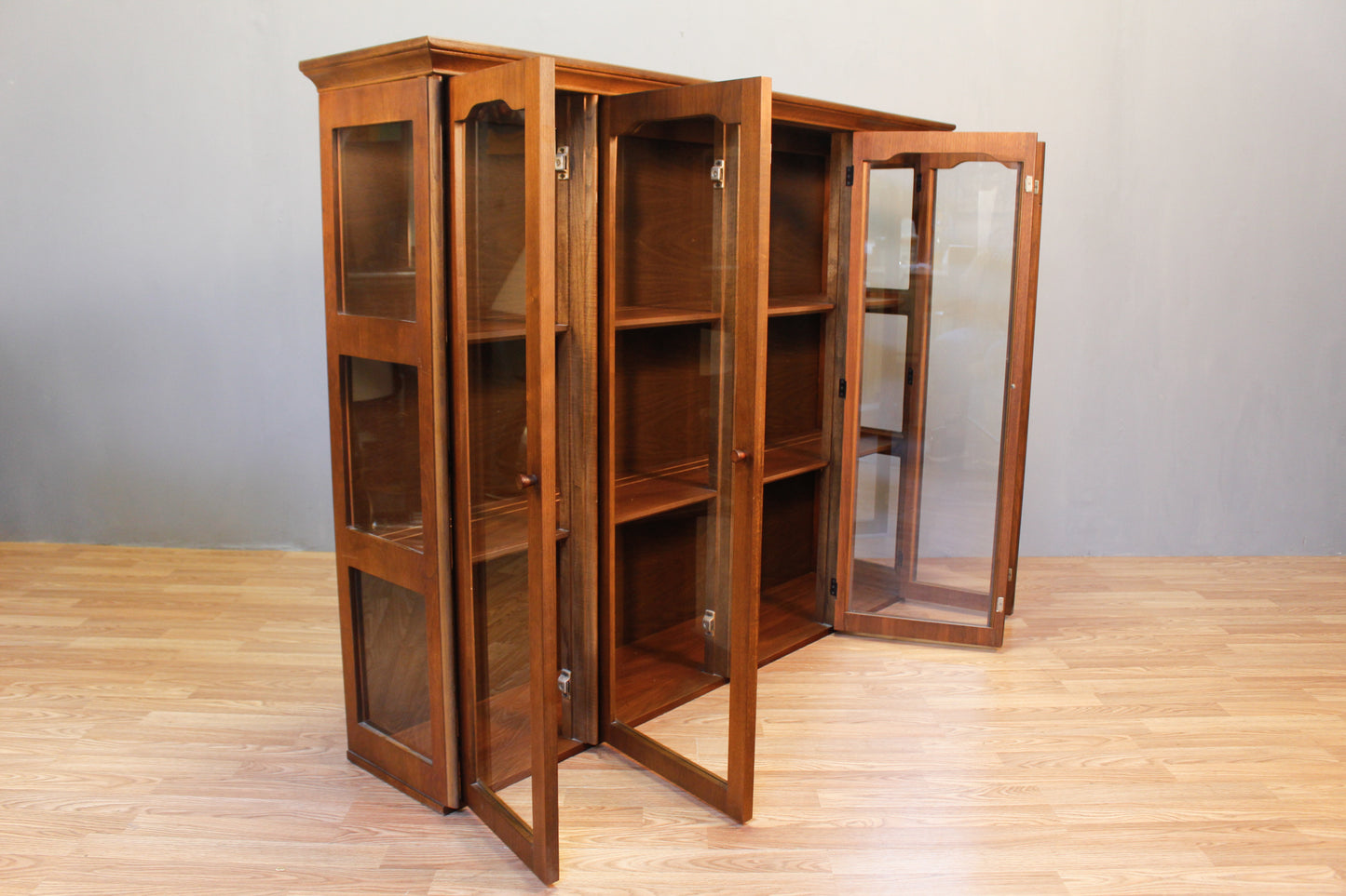 Large Glass-Front 4-Door Bookcase - ONLINE ONLY