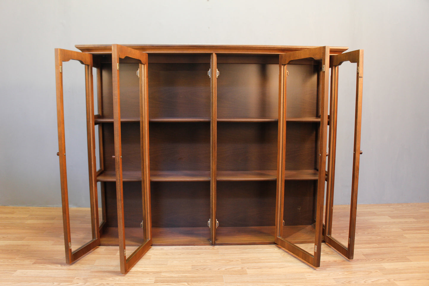 Large Glass-Front 4-Door Bookcase - ONLINE ONLY