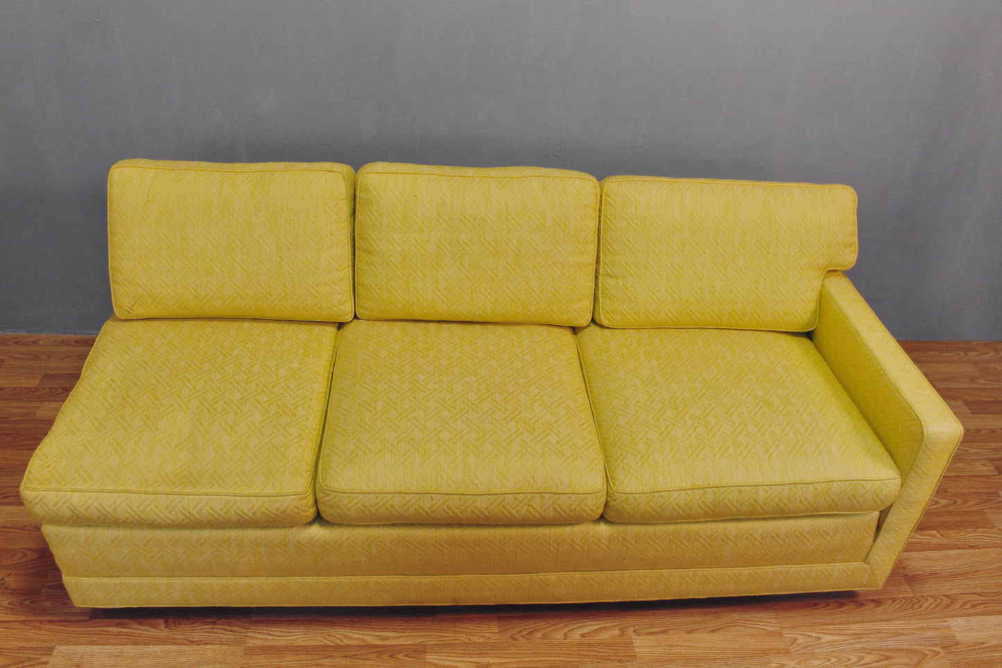 Mid Century Lemon Chaise Sofa - ONLINE ONLY