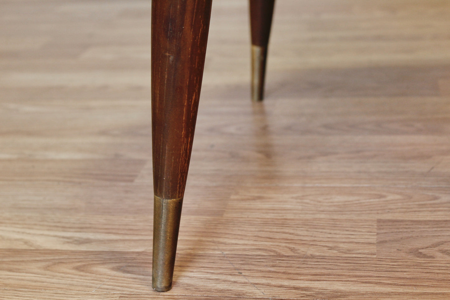 Mid Century Round Laminate 2-Tier End Table