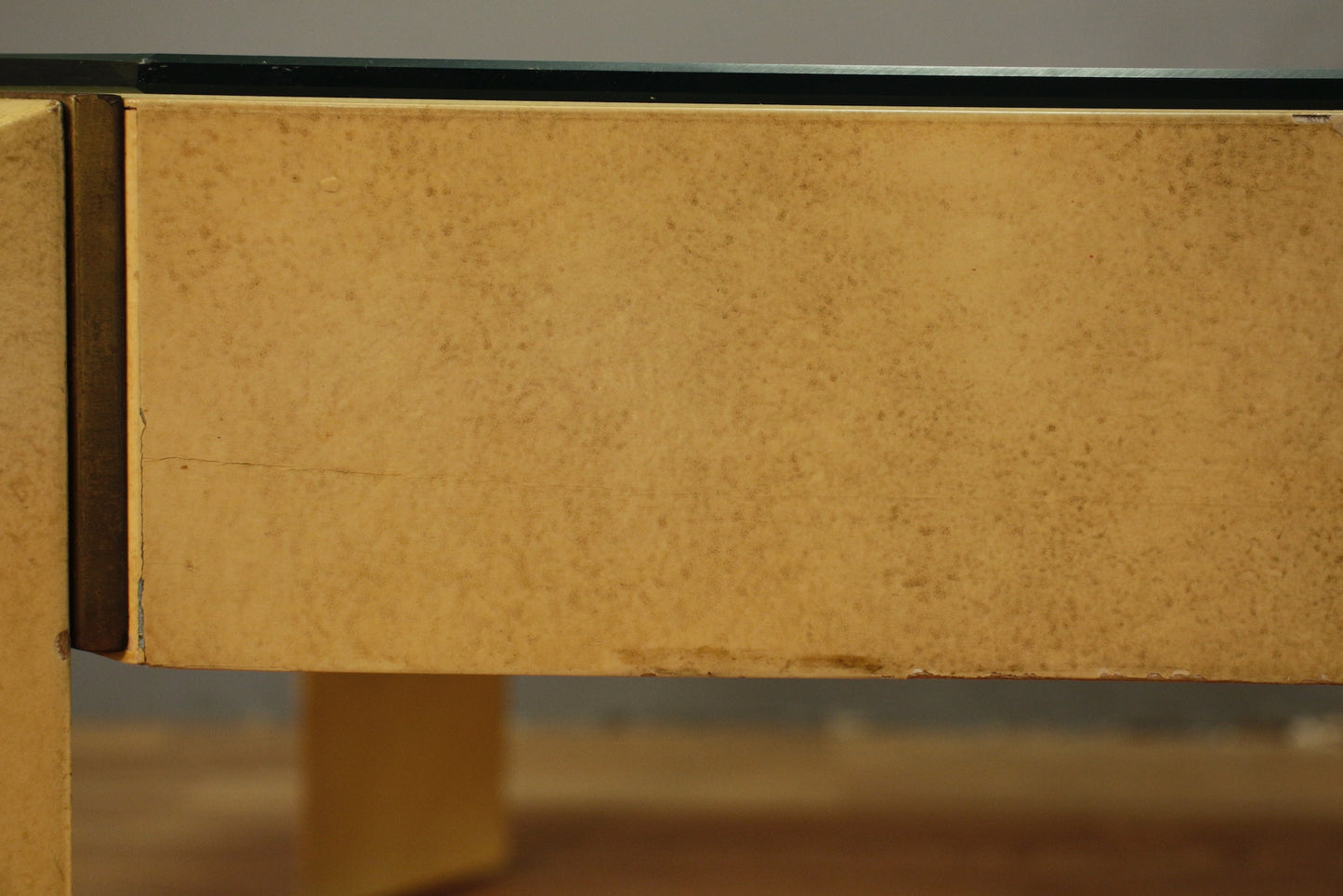 Large Faux Marble & Glass Coffee Table - ONLINE ONLY