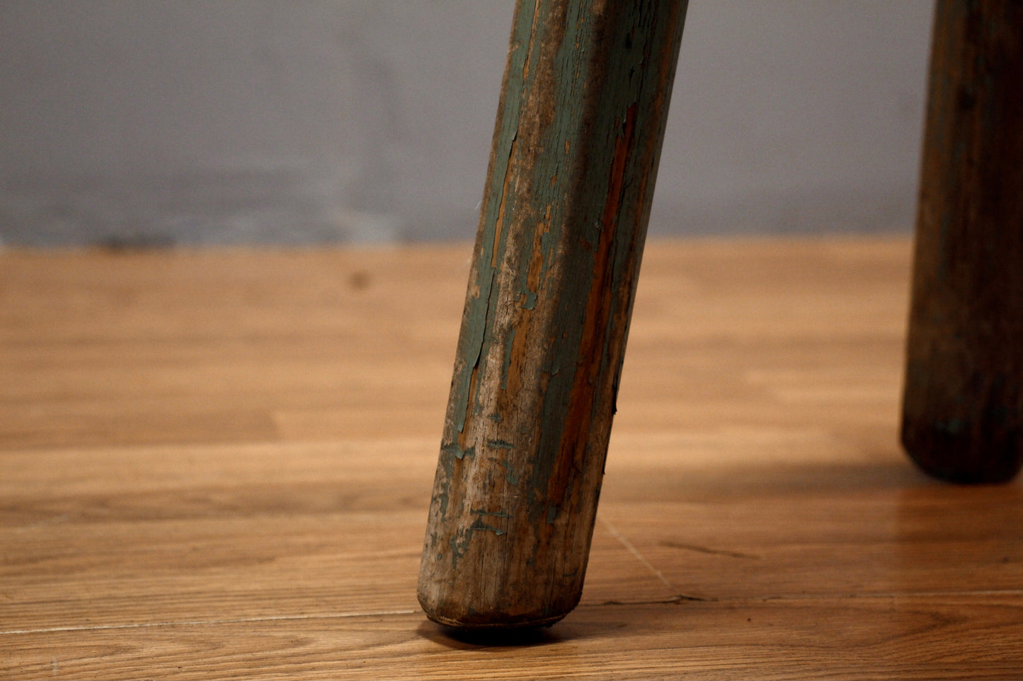 Farmhouse Seafoam Wooden Stool