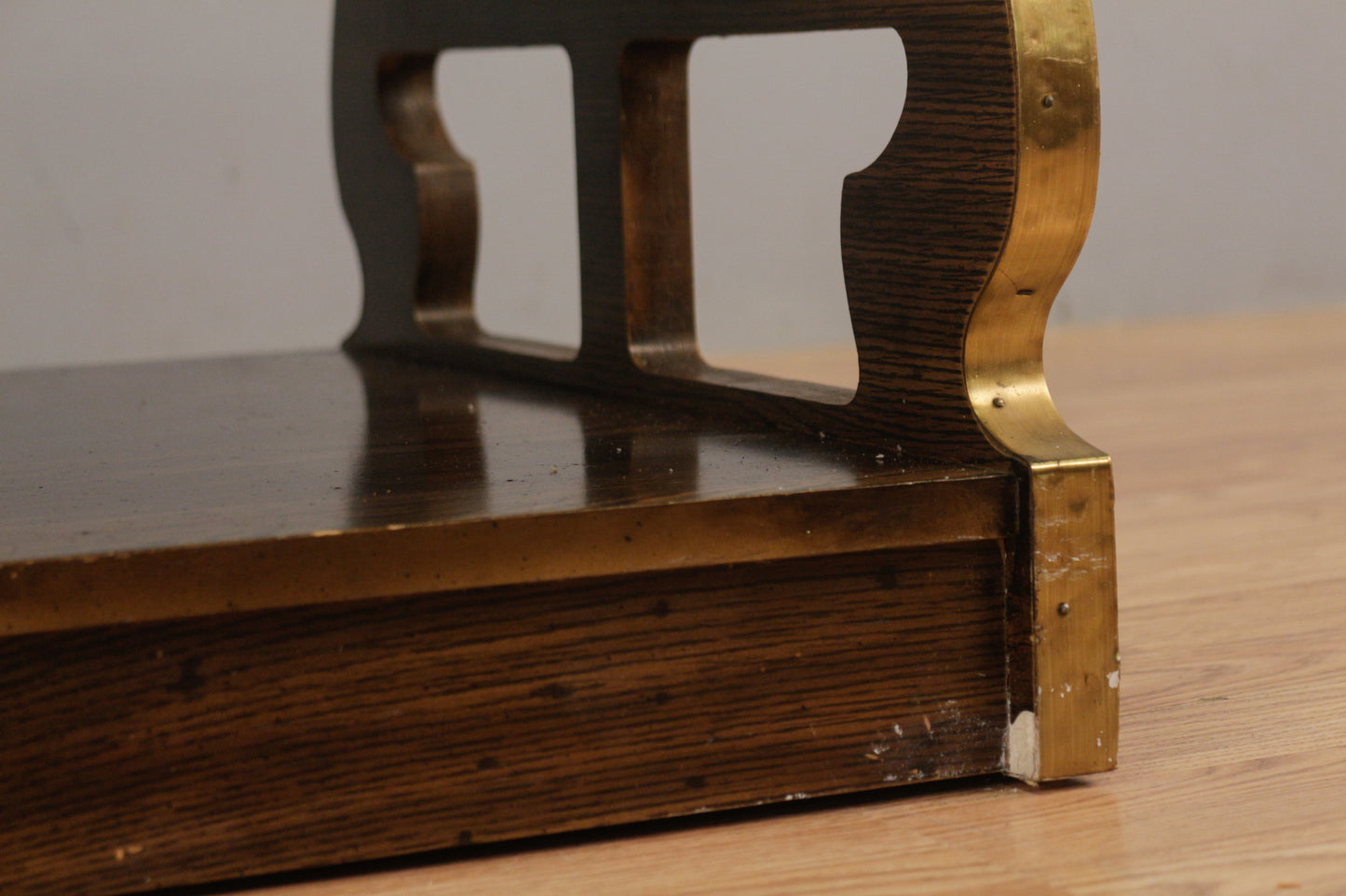 Campaign-Style Laminate & Gold Coffee Table - ONLINE ONLY