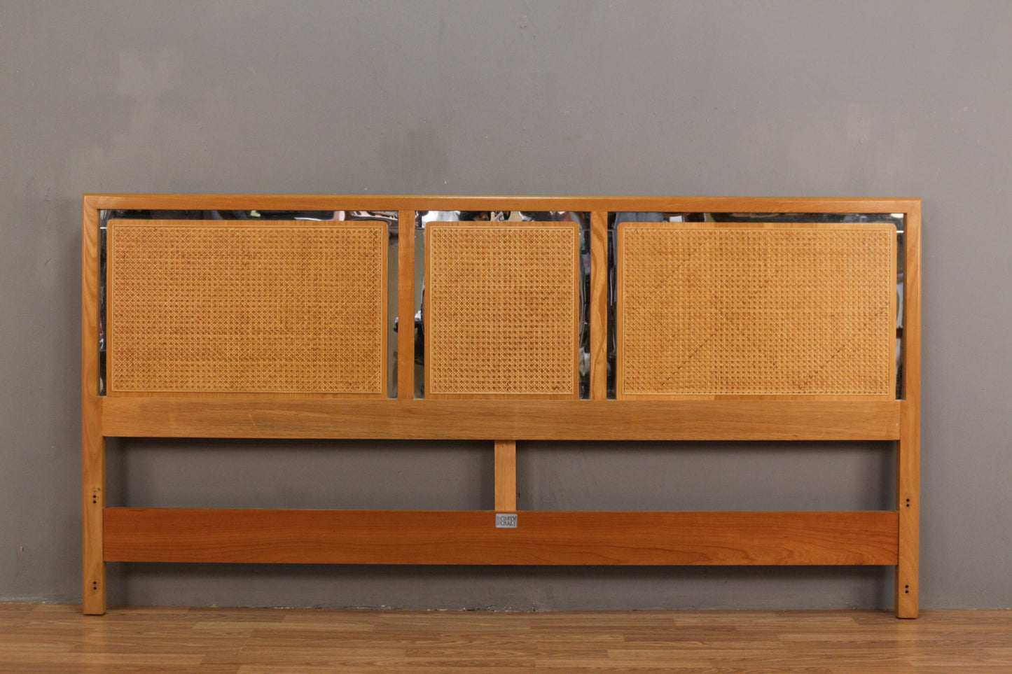 Berkey Cane & Chrome King Headboard - ONLINE ONLY