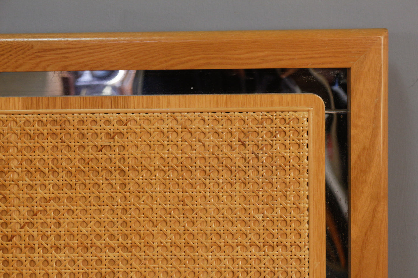 Berkey Cane & Chrome King Headboard - ONLINE ONLY