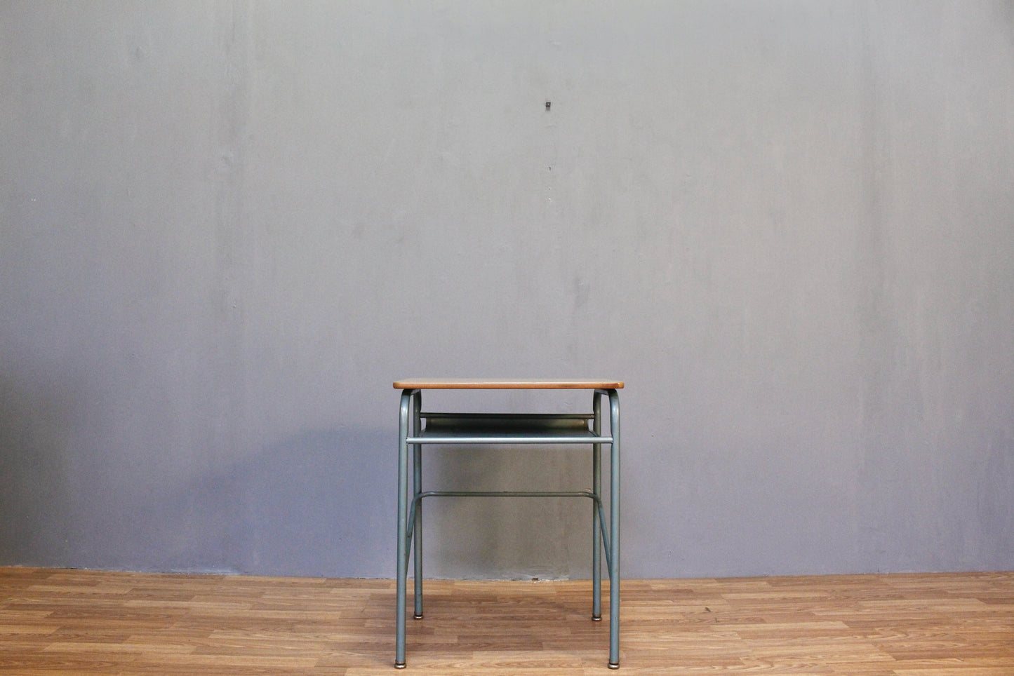 Metallic Blue & Blonde School Desk