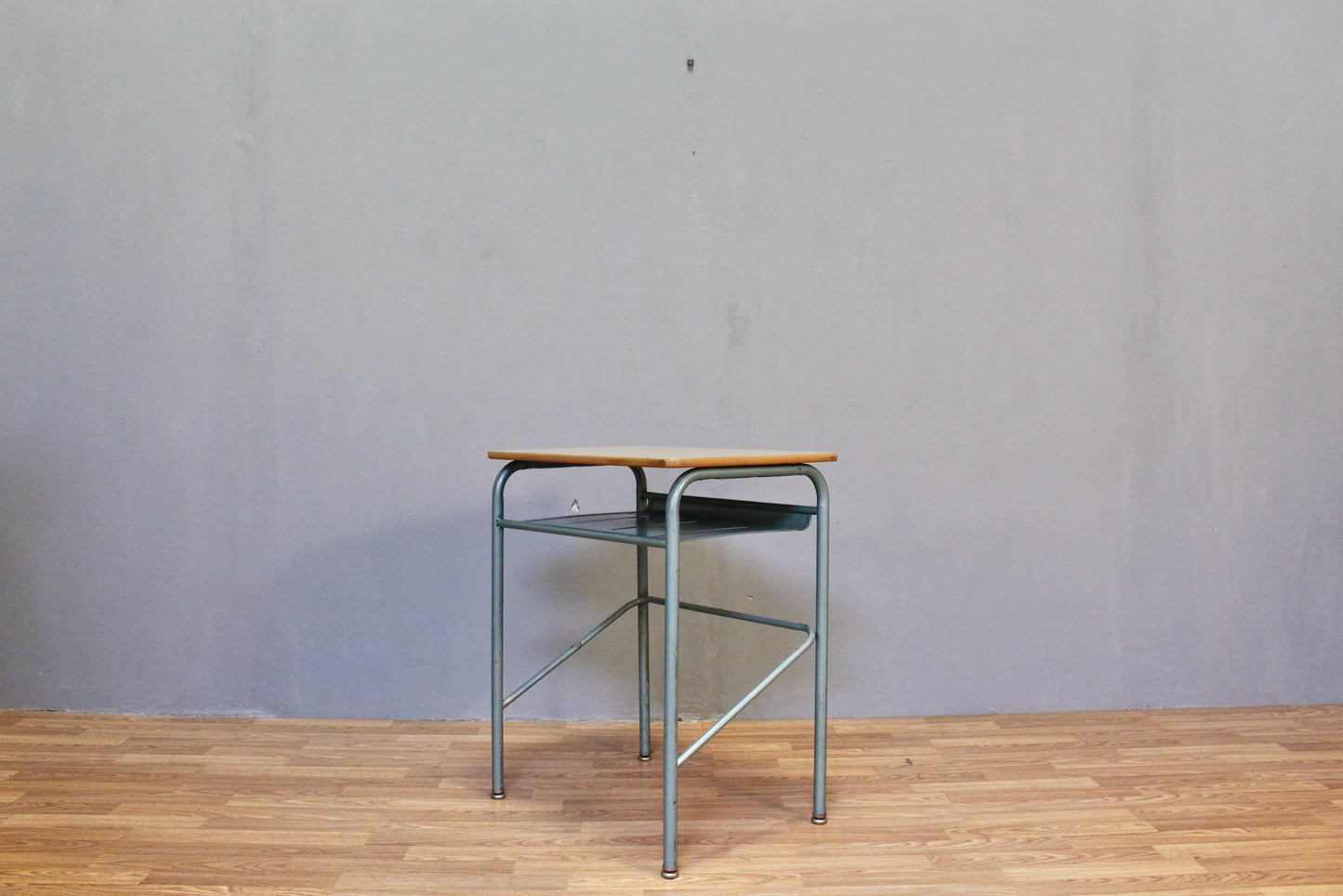 Metallic Blue & Blonde School Desk