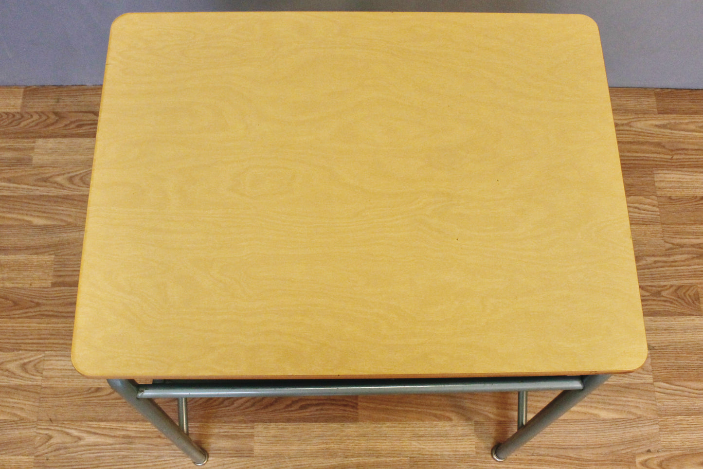 Metallic Blue & Blonde School Desk