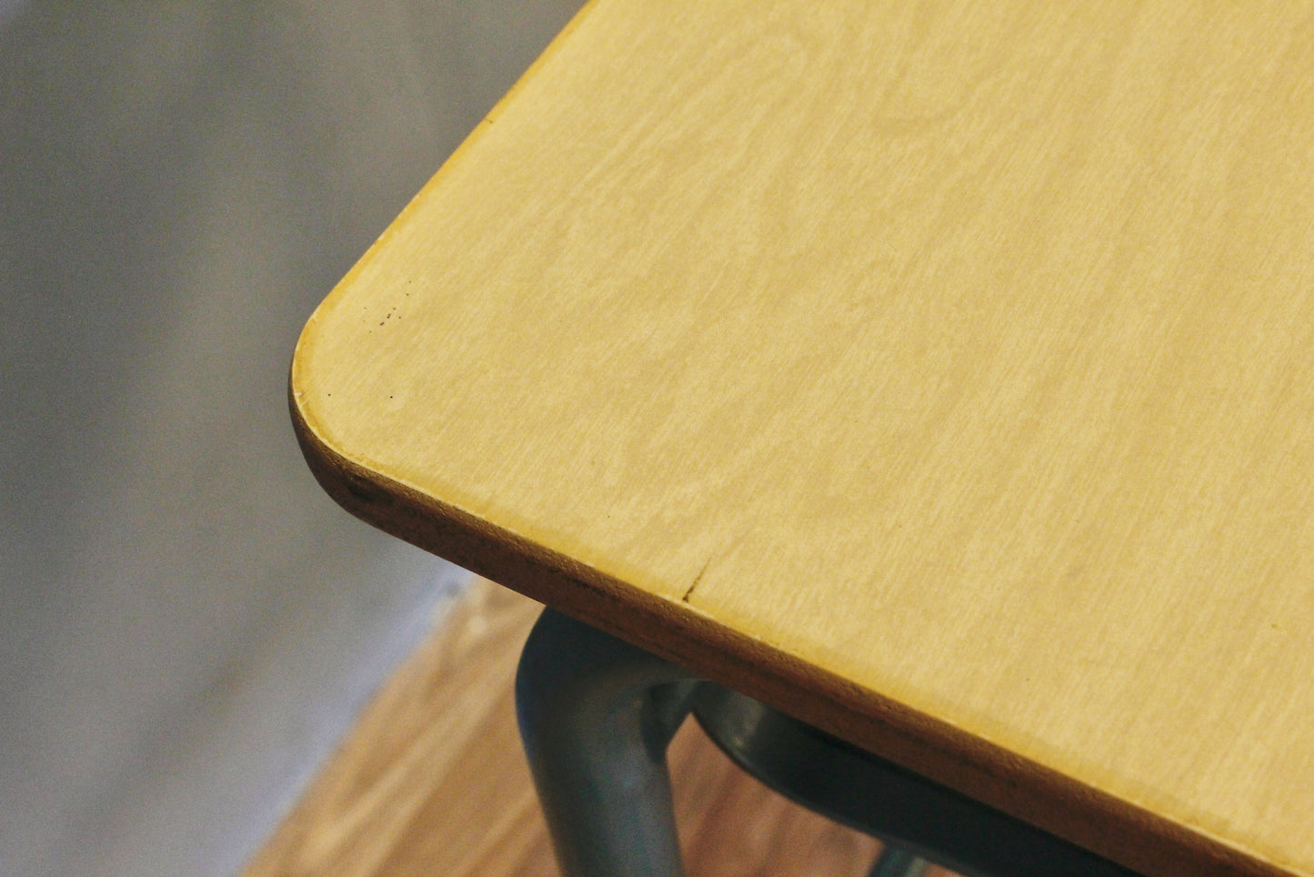 Metallic Blue & Blonde School Desk