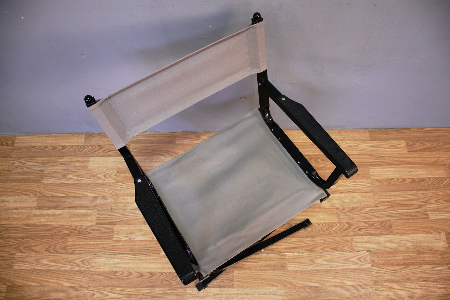 Black Metal & Gray Canvas Director's Chair