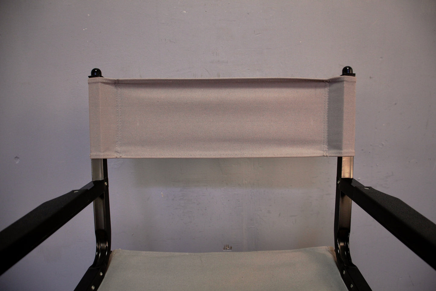 Black Metal & Gray Canvas Director's Chair