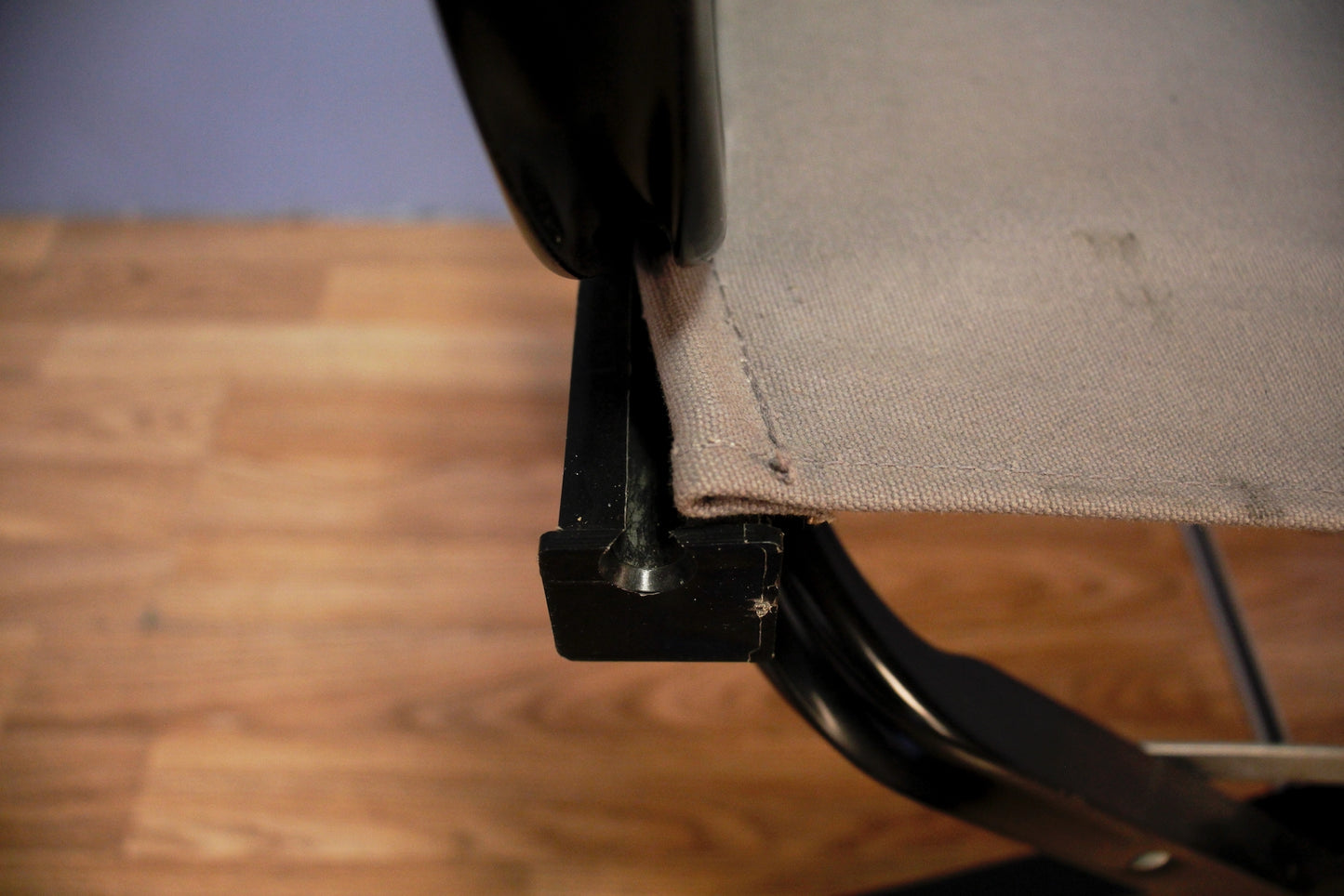 Black Metal & Gray Canvas Director's Chair