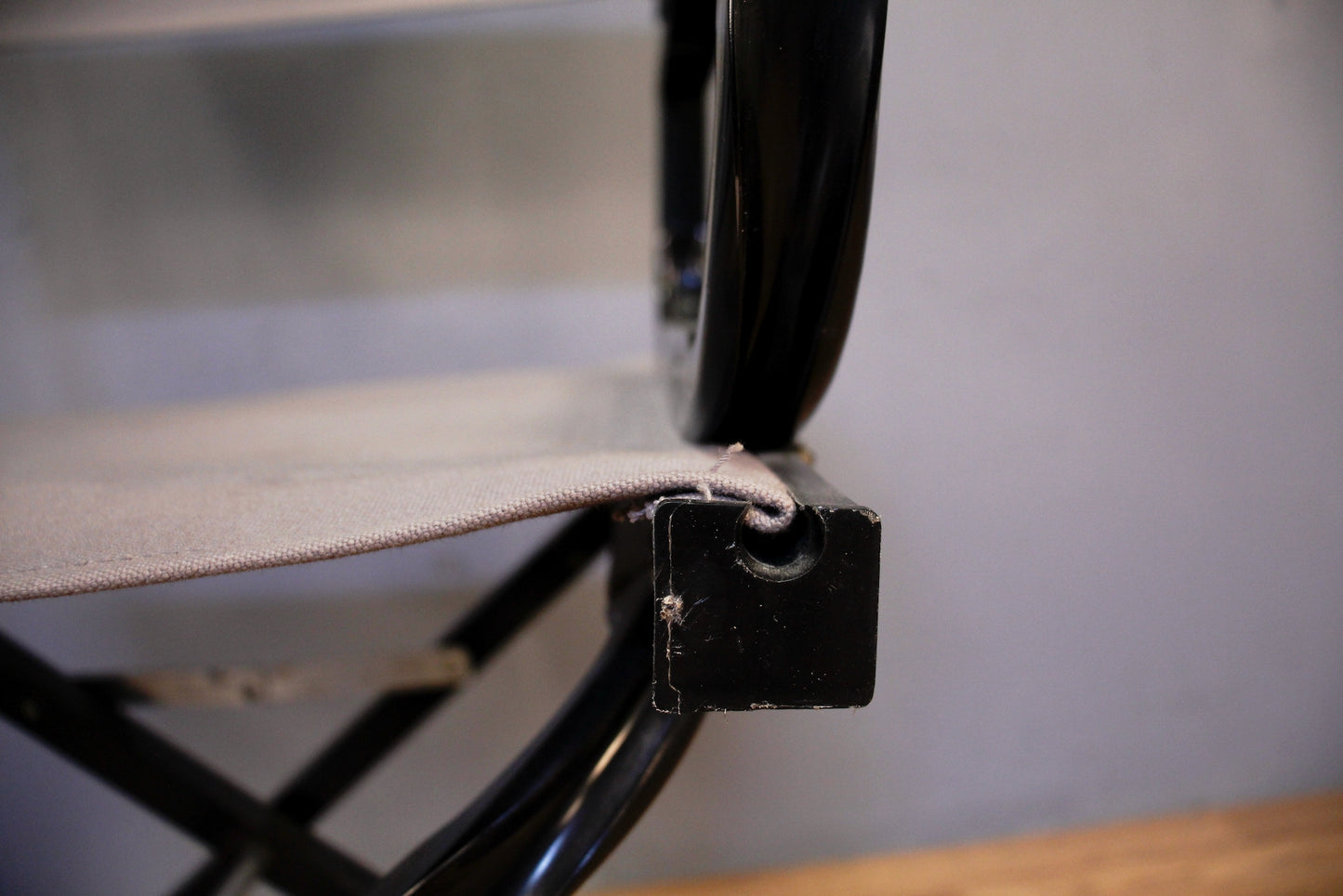 Black Metal & Gray Canvas Director's Chair