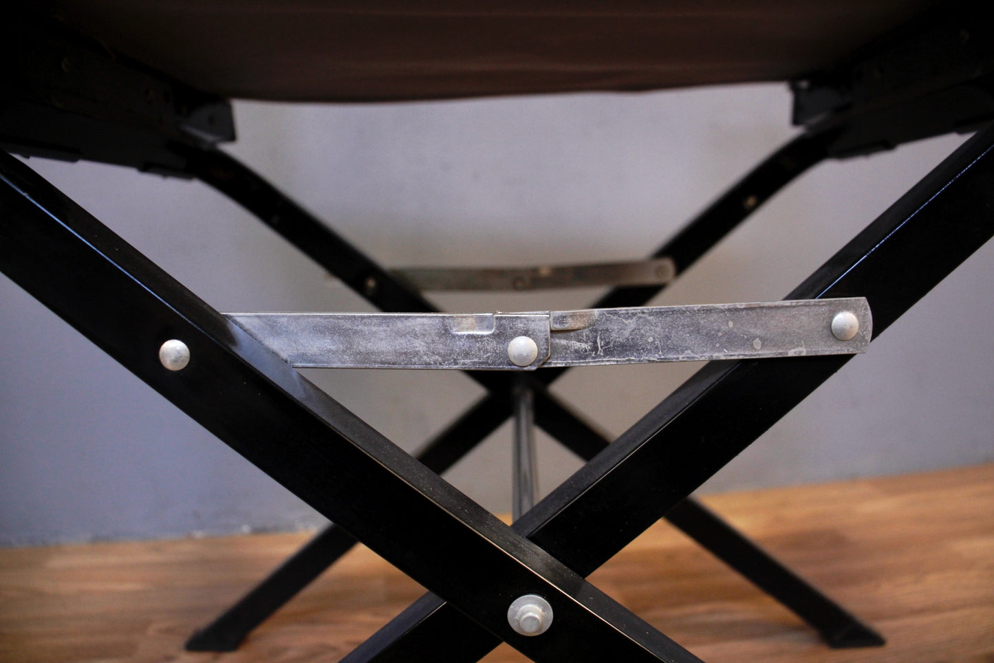 Black Metal & Gray Canvas Director's Chair