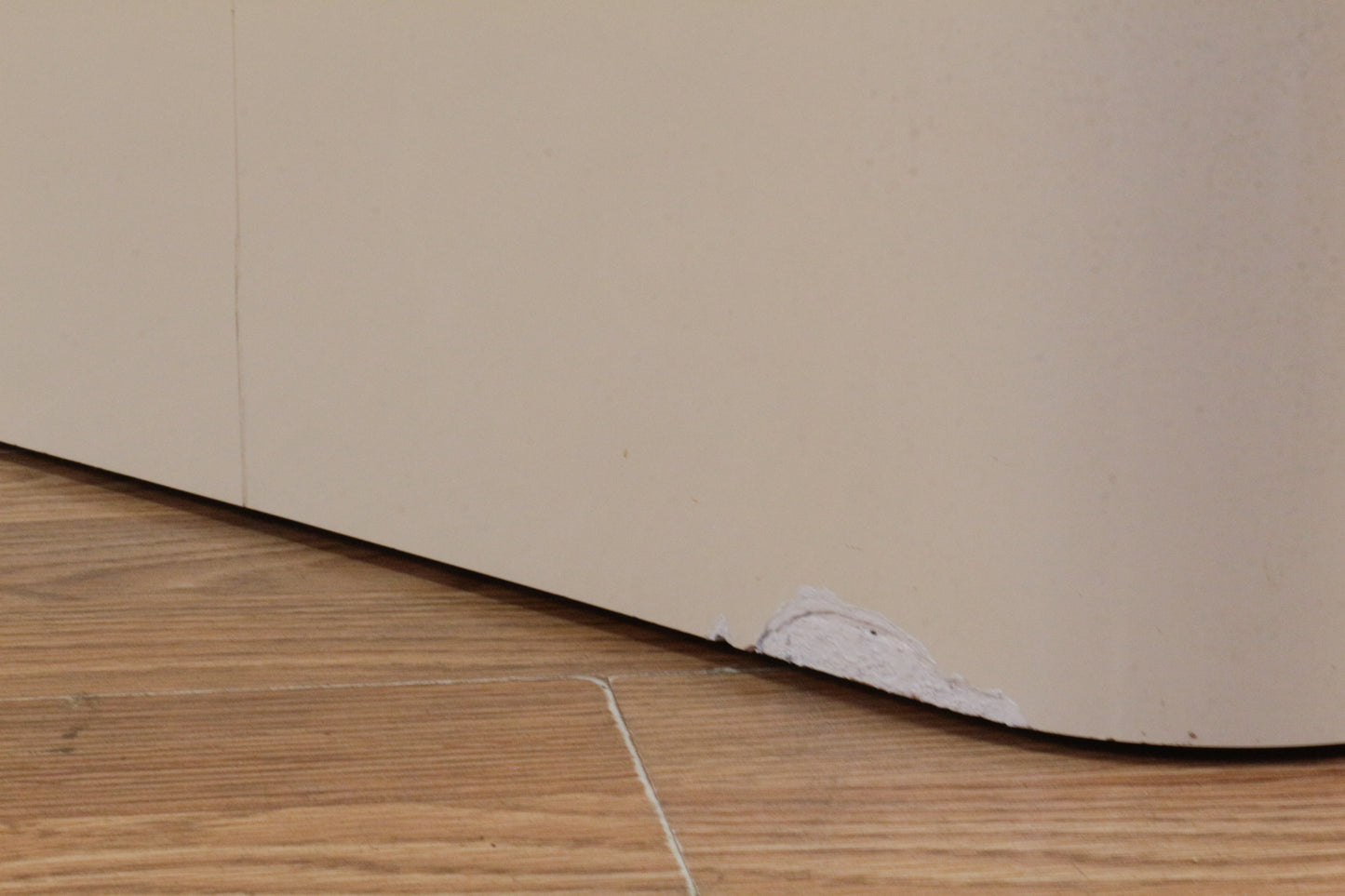 Cream Laminate Cube End Table