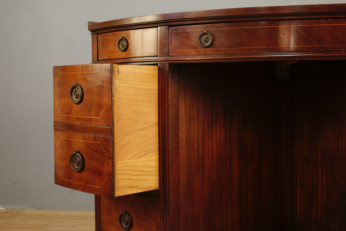 1940s Sligh Mahogany Corner Desk - ONLINE ONLY