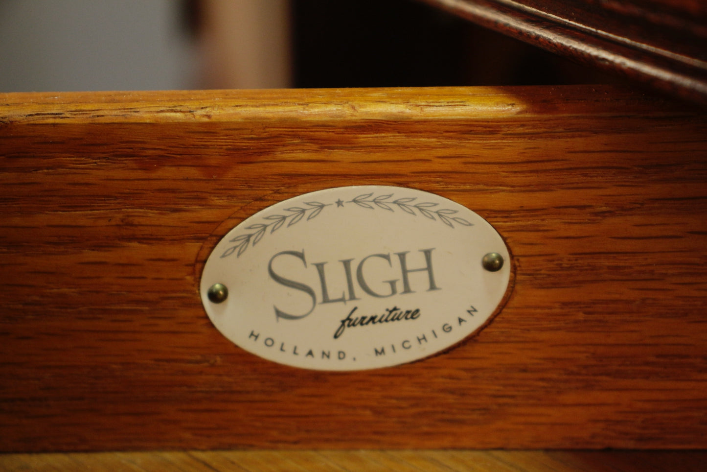 1940s Sligh Mahogany Corner Desk - ONLINE ONLY